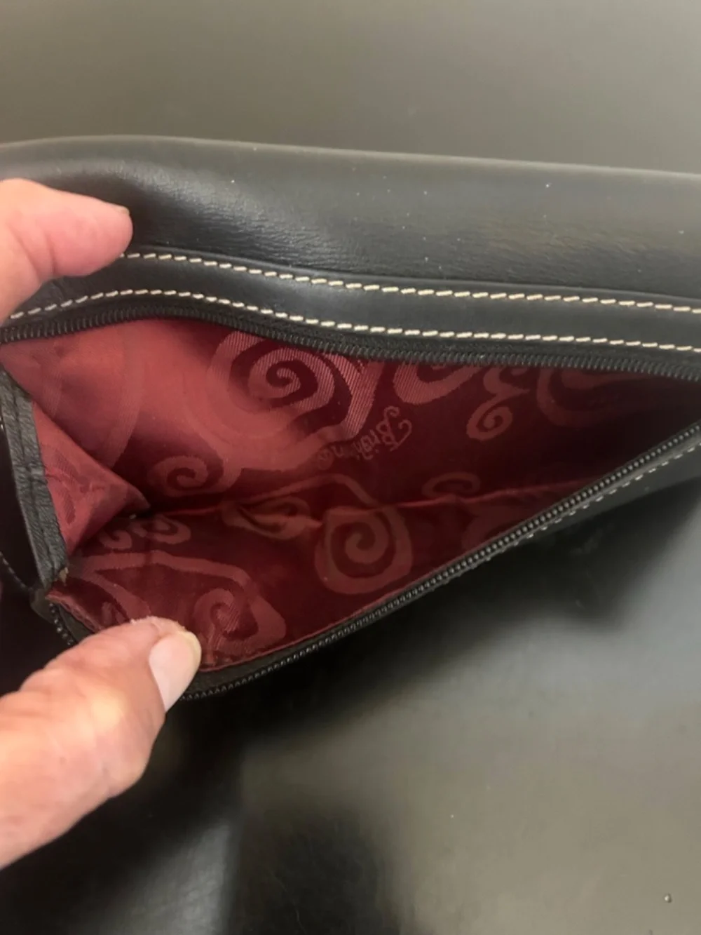 Brighton Heritage Black Leather Heart Wallet.